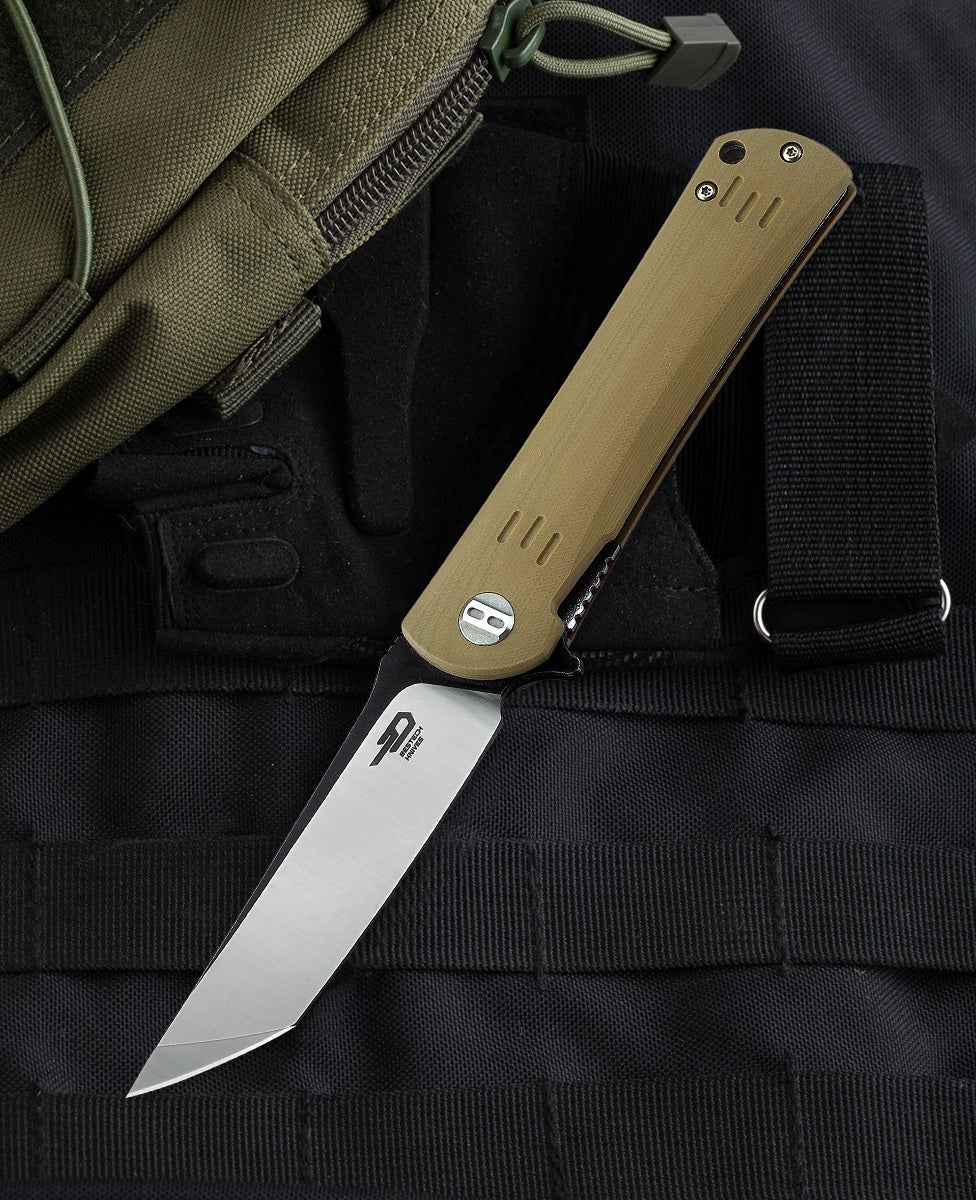 BESTECH KENDO BG06C-2 Bej G10 Sap D2 Çelik Çakı