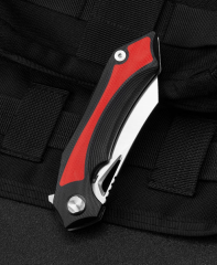 BESTECH KASTA BG45C Siyah ve Kırmızı G10 Sap 154CM Çelik Çakı