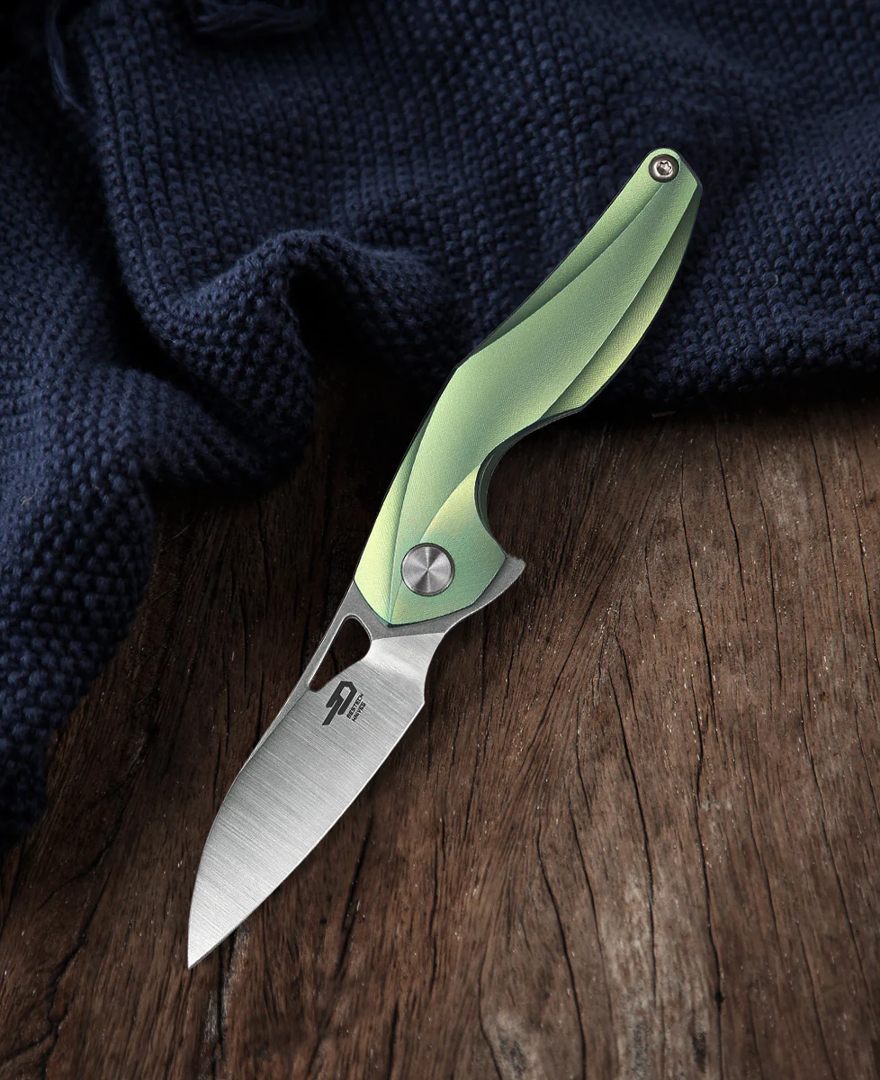 BESTECH THE RETICULAN BT1810C Titanyum Sap CPM-S35VN Çelik Mini Çakı