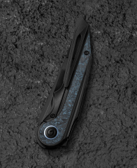 BESTECH BLIND FURY BT2303D Siyah Stonewash Titanyum Gök Mavisi Mermer Kakma Sap M390 Çelik Çakı