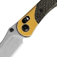 Kizer Mini Mystic | Nitro-V | Aluminum+Burlap Micarta | KizerV™ 3636A2