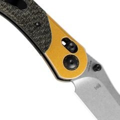 Kizer Mini Mystic | Nitro-V | Aluminum+Burlap Micarta | KizerV™ 3636A2