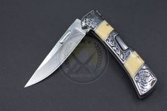 Columbia Company Sırttan Kilitli Gravür Desenli Çakı 24cm