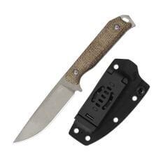Begleiter Fix | 3V | Burlap Micarta | Hollow Grind | 1045MD1