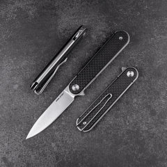 Real Steel Iris Flipper | G10 + Karbon Fiber Sap | 12C27 Çelik Çakı | 8061AF