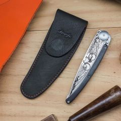 Deejo 37g Belt Leather Sheath, Mocca Çakı Kılıfı