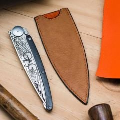 37g Deejo Leather Sheath, Natural Çakı Kılıfı