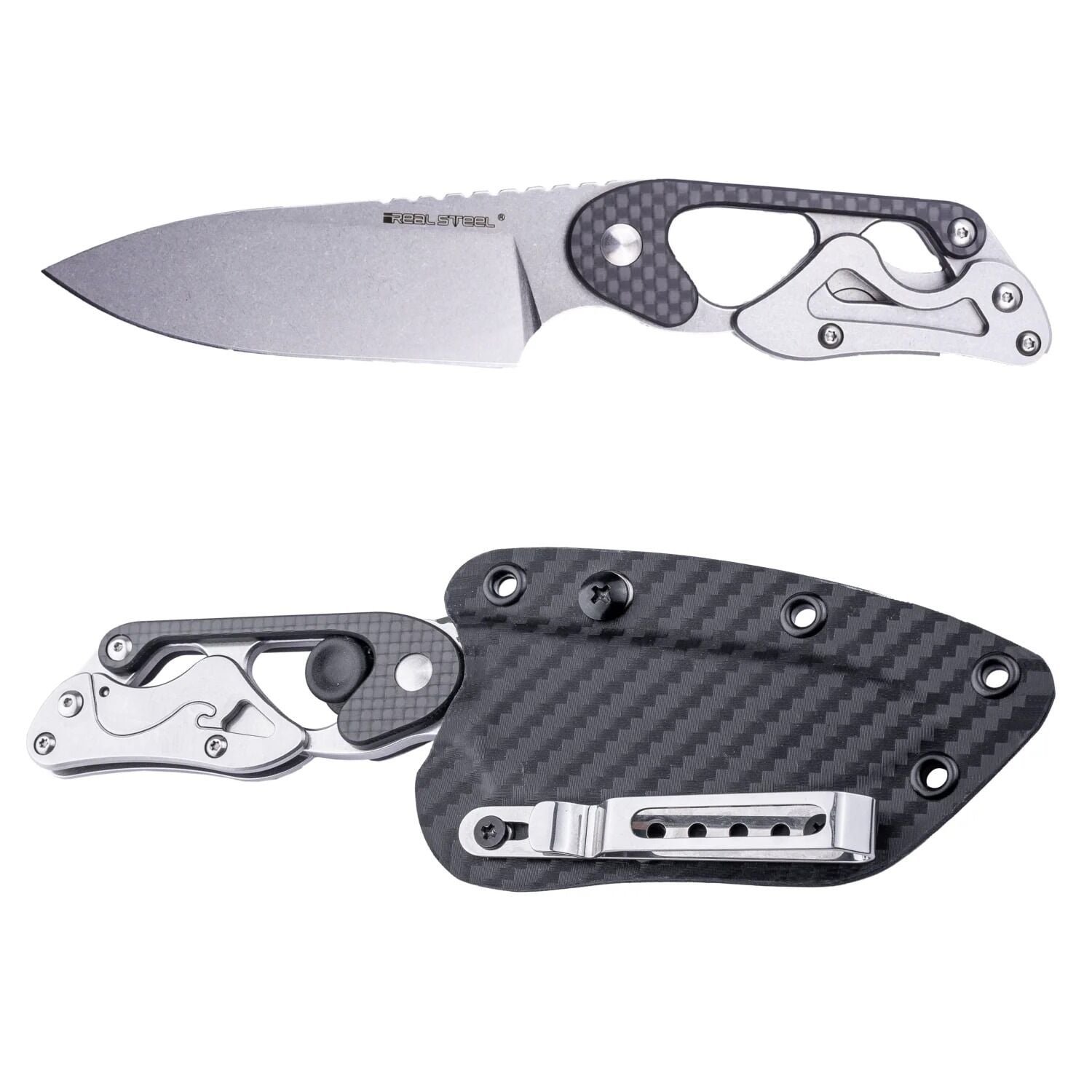 Real Steel Cormorant Apex | Karbon Fiber Sap | 14C28N Çelik Bıçak | 3723