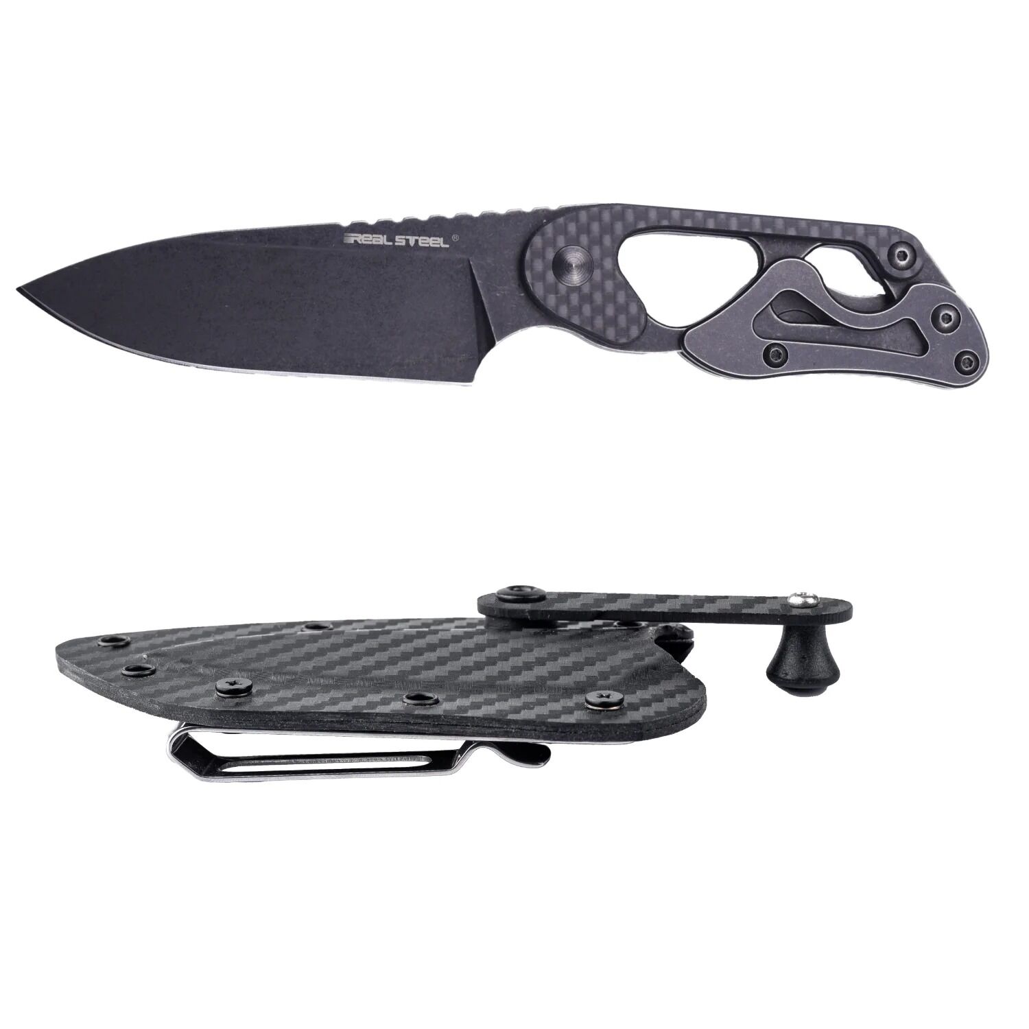 Real Steel Cormorant Apex | Karbon Fiber Sap | 14C28N Çelik Bıçak | 3724