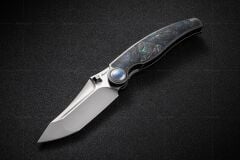 Rike RK-Hunter 1-Düz/Mavi Yeşil Karbon Fiber-P/BGCF Çakı