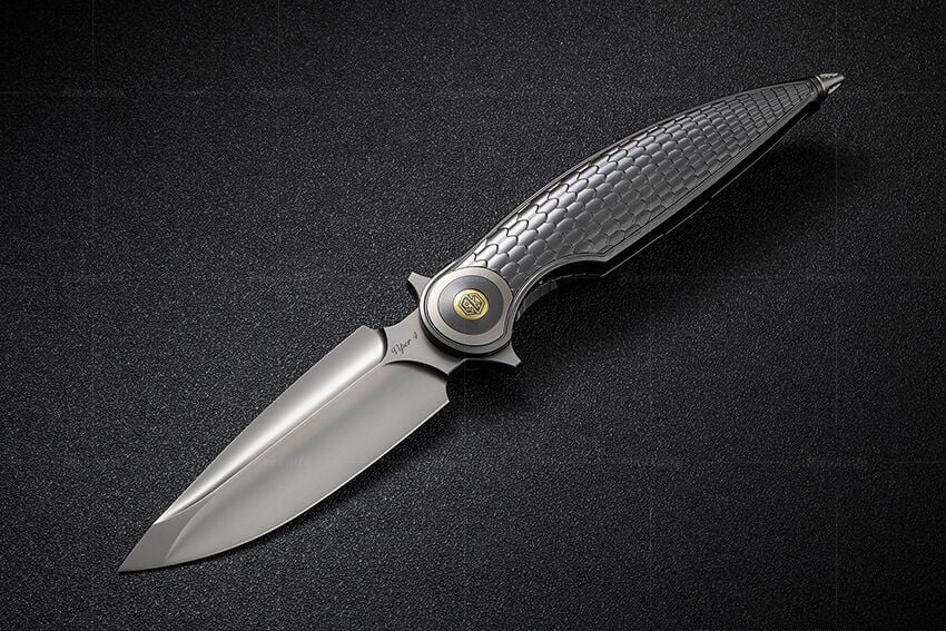 RK Viper 4-B-DG | Koyu Gri Titanyum İntegral Sap | Bohler M398 Çelik Çakı | RK-14213-4