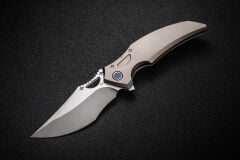 Rike RK S05-P | Düz Titanyum Sap | Bohler M390 Çelik Çakı | RK-13408-1