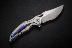 Rike RK S05-P | Düz Titanyum Sap | Bohler M390 Çelik Çakı | RK-13408-1