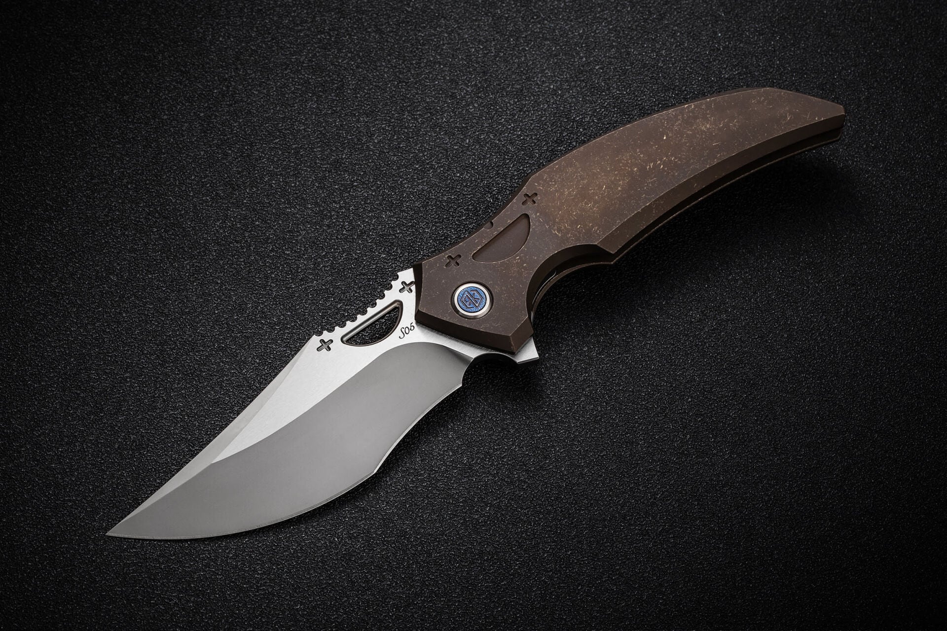 Rike RK S05-DG | Koyu Gri Titanyum Sap | Bohler M390 Çelik Çakı | RK-13408-2