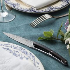 6 Deejo Steak Knives, Ebony Wood / Geometrie Bıçak Seti