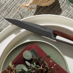 6 Deejo Steak Knives Serrated, Coral Wood Bıçak Seti