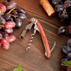 Deejo Waiter's Knife, Coral Wood Tirbuşon