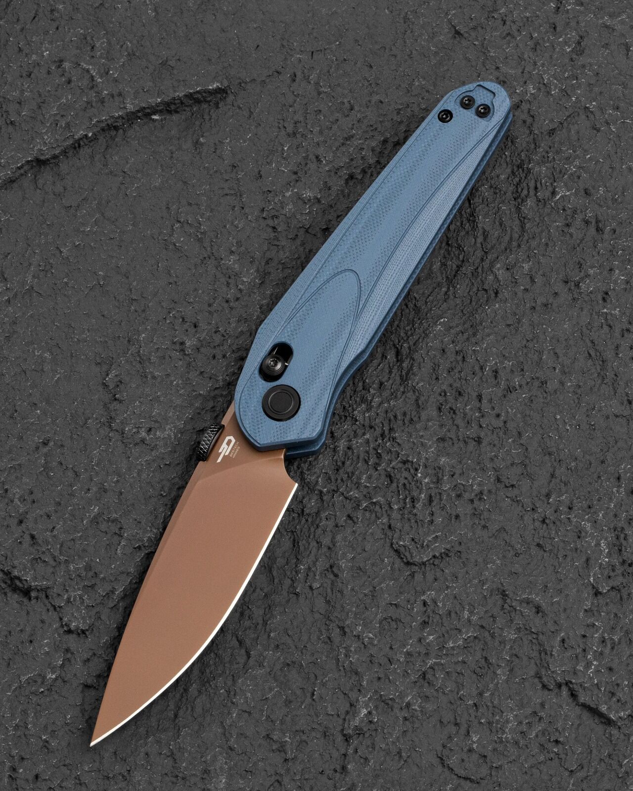 BESTECH MOTHUS BG67F Mavi Gri G10 Sap 14C28N Çelik Çakı