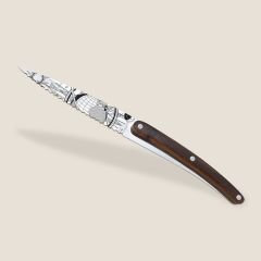 2 Deejo Paring Knives, Olive and Coral Wood / Terra Incognita and Globe Trotter Bıçak Seti