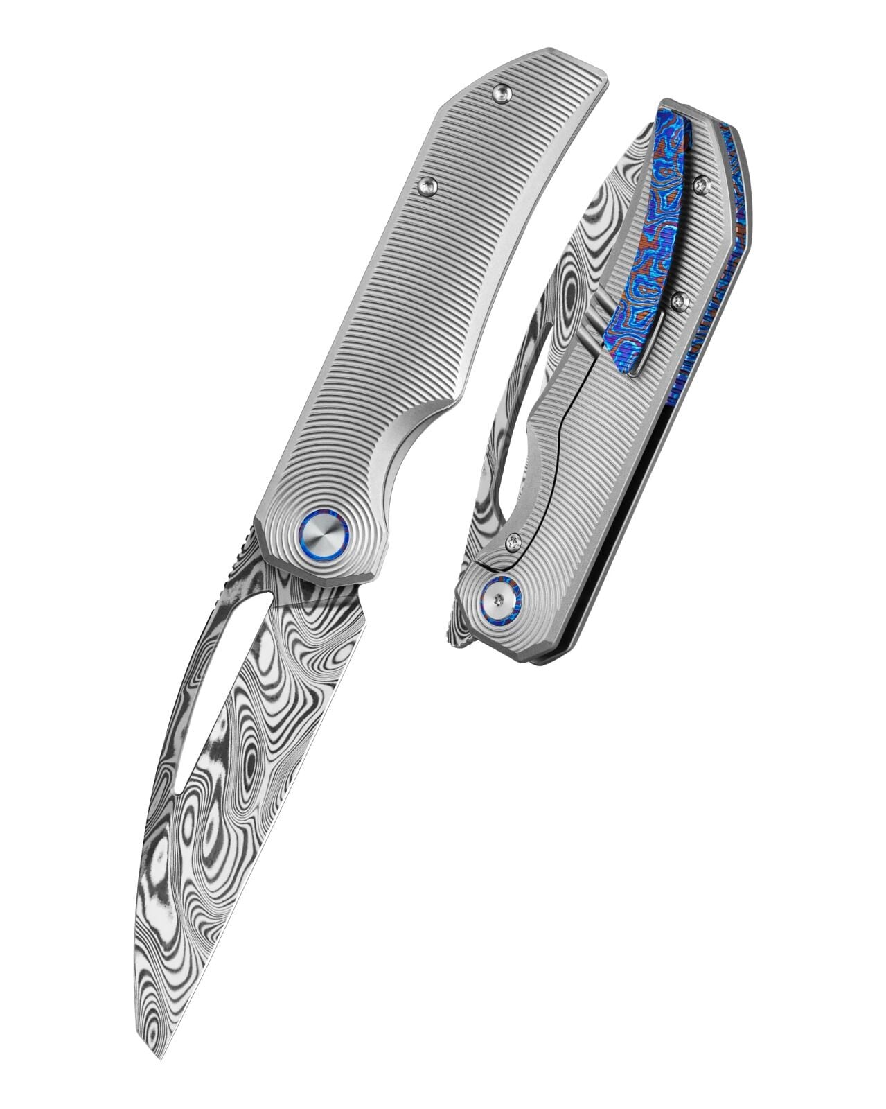 BESTECH TAIPAN Titanyum Sap Damasteel Çakı - BT2503G