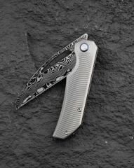 BESTECH TAIPAN Titanyum Sap Damasteel Çakı - BT2503G