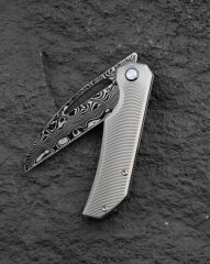 BESTECH Taipan | Titanyum Sap | Damasteel Çelik Çakı | BT2503G