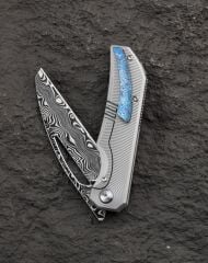BESTECH TAIPAN Titanyum Sap Damasteel Çakı - BT2503G