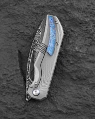 BESTECH TAIPAN Titanyum Sap Damasteel Çakı - BT2503G