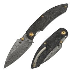 Kansept Falk | Karbon Fiber Sap | Damascus Çelik Çakı | K1142A1
