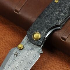 Kansept Falk | Karbon Fiber Sap | Damascus Çelik Çakı | K1142A1