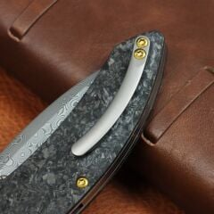 Kansept Falk | Karbon Fiber Sap | Damascus Çelik Çakı | K1142A1