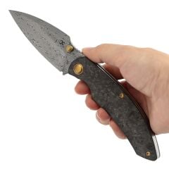Kansept Falk | Karbon Fiber Sap | Damascus Çelik Çakı | K1142A1