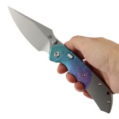 KANSEPT Fenrir | Kristalize Titanyum ve Taşlanmış Titanyum Sap | CPM 20CV Çelik Çakı | K1034H2