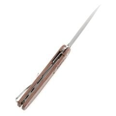 Tenable Einar | Katlanır Bıçak | Kahverengi Micarta Sap | Taşlanmış Nitro-V Çelik Çakı | T2072A5