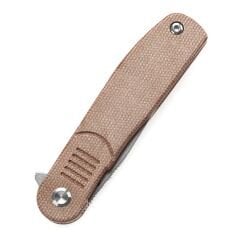 Tenable Einar | Katlanır Bıçak | Kahverengi Micarta Sap | Taşlanmış Nitro-V Çelik Çakı | T2072A5