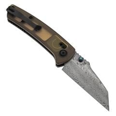 KANSEPT Main Street | Başparmak Çivileri/Çapraz Bar Kilit Bıçağı | Amber PEI/Ultem Sap | Damascus Çelik Çakı | T1015V12