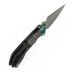 Kansept Fenrir | Mor Ölümsüz Baskılı PC Sap | Damascus Çelik Çakı | K1034S7