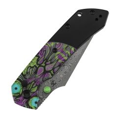 Kansept Fenrir | Mor Ölümsüz Baskılı PC Sap | Damascus Çelik Çakı | K1034S7