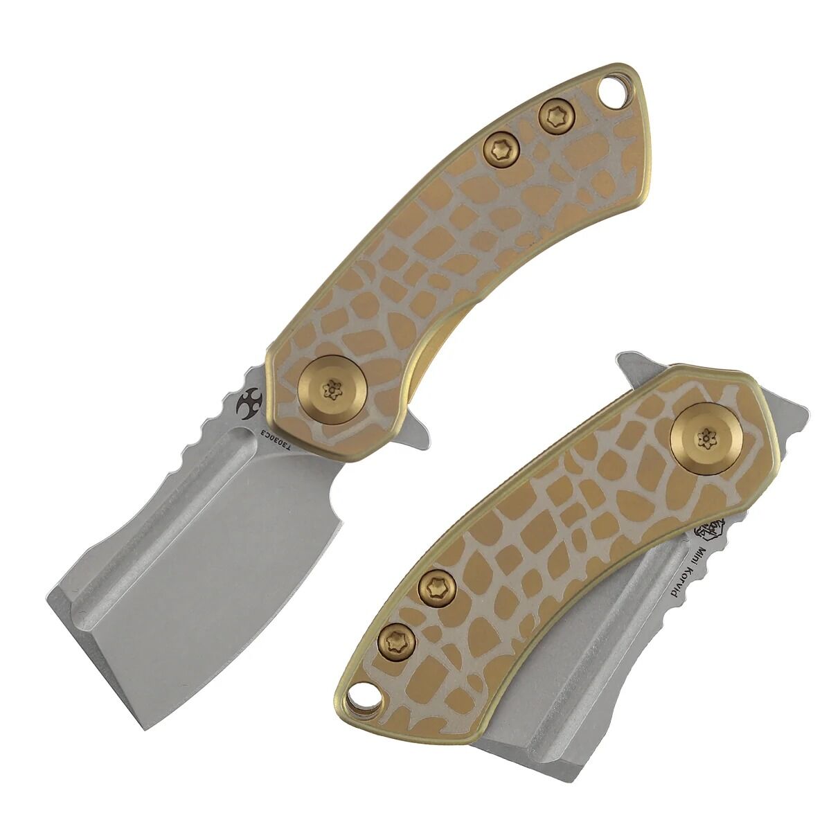 KANSEPT Mini Korvid | Eloksallı Titanyum Sap | 154CM Çelik Mini Çakı | T3030C3