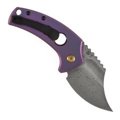 Kansept Wasp | Eloksallı Titanyum Sap | Damascus Çelik Çakı | T2144F6
