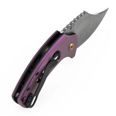 Kansept Wasp | Eloksallı Titanyum Sap | Damascus Çelik Çakı | T2144F6
