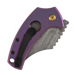 Kansept Wasp | Eloksallı Titanyum Sap | Damascus Çelik Çakı | T2144F6
