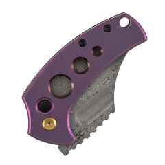 Kansept Wasp | Eloksallı Titanyum Sap | Damascus Çelik Çakı | T2144F6