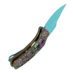 Kansept Wasp | Ölümsüz Baskılı Yeşim G10 Sap | 154CM Çelik Çakı | T2144F5