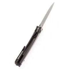 KANSEPT Raven | Kuzgun Siyah Yıkama Titanyum + Timascus Sap | Damascus Çelik Çakı | K2109A4