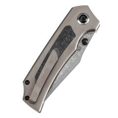 KANSEPT Fermi | Titanyum + Karbon Fiber Sap | Damascus Çelik Çakı | K1122A2