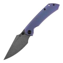 Kansept Fenrir | Eloksallı TitanyumSap | Damascus Çelik Çakı | K1034C5