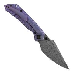 Kansept Fenrir | Eloksallı TitanyumSap | Damascus Çelik Çakı | K1034C5