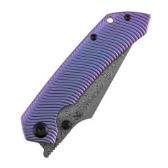 Kansept Fenrir | Eloksallı TitanyumSap | Damascus Çelik Çakı | K1034C5