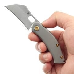 KANSEPT Osprey | Başparmak Delikli Bıçak | Düz Titanyum Sap | CPM-S35VN Çelik Çakı | K2087A1